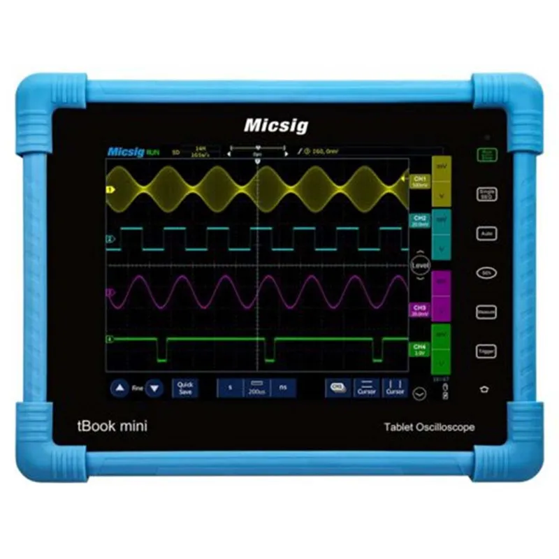 

Micsig Digital Oscilloscope TO1104 100MHz 4CH 28Mpts portable oscilloscopes Automotive touchscreen diagnostic oscilloscope
