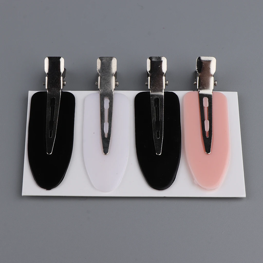 4Pcs Professional No Bend Hair Clips, Hairstyling Tool No Crease, No Mark, Great For Hair Styling And Makeup Application