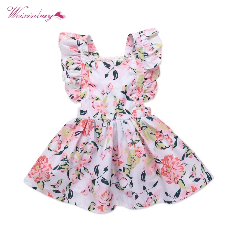 

WEIXINBUY Baby Girl Princess Dress Baptism Birthday Baby Dresses Infant Toddler Newborn Clothes Tutu Summer Dresses