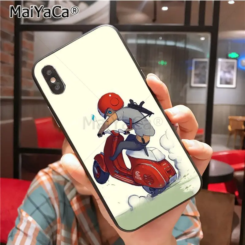 MaiYaCa Vespa скутер чехол для телефона iphone 11 Pro X 8 7 6 6S Plus 5 5S SE cass - Цвет: 2