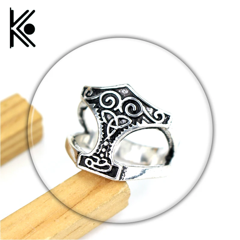The avengers jewelry The thor ring vikings rings Symbol Norse Viking Mens Boys Zinc alloy Biker Ring Fashion Jewelry