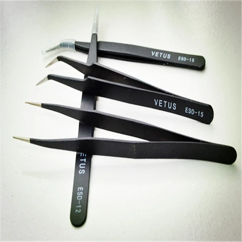 Excellent Quality Tweezers Bend+Straight New Stainless Steel Industrial