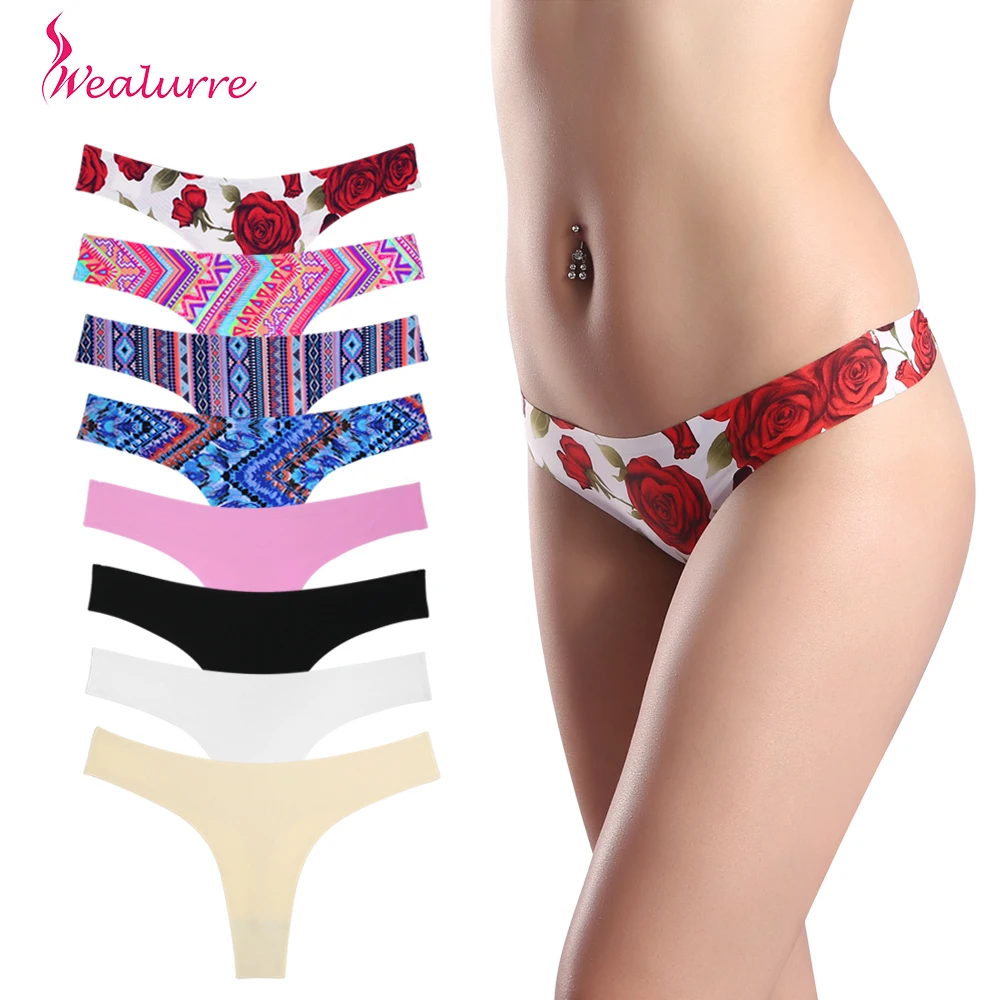 

Wealurre Seamless Thongs 3pcs women underwear Invisible Panties Sexy Intimates Ultrathin Lingerie Women's Shorts G String Briefs