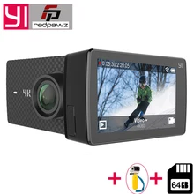 Добавить Бесплатная 64 GB SD карты для Xiaomi YI 4 K + действие Камера Ambarella H2 4 K/60fps 12MP 155 градусов 2,19 «сырые YI 4 K плюс Спорт Камера