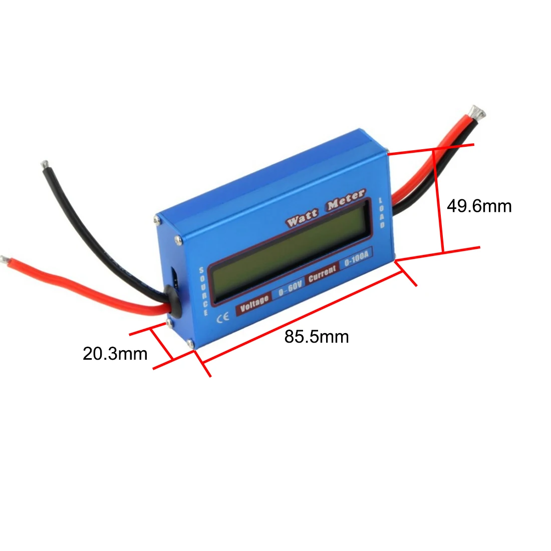 

LCD Digital For DC 60V/100A Balance Voltage RC Battery Power Analyzer Watt Meter