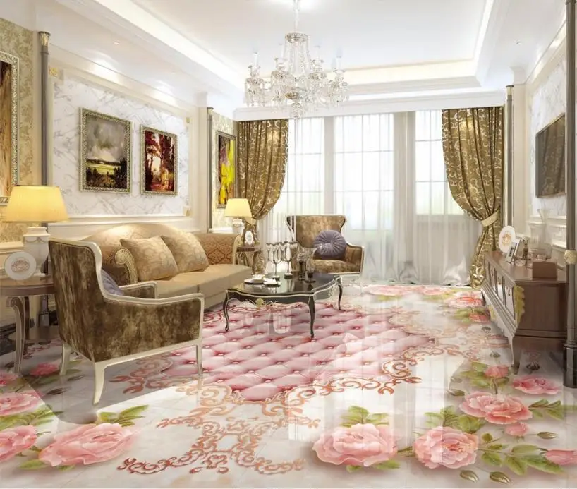 

Papel de parede 3d floor wallpaper soft rose of wallpaper for wall bathroom 3d stereoscopic floor pvc wallpaper