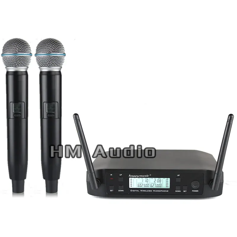 New High Quality Professional Dual Wireless Microphone System stage performances a two wireless