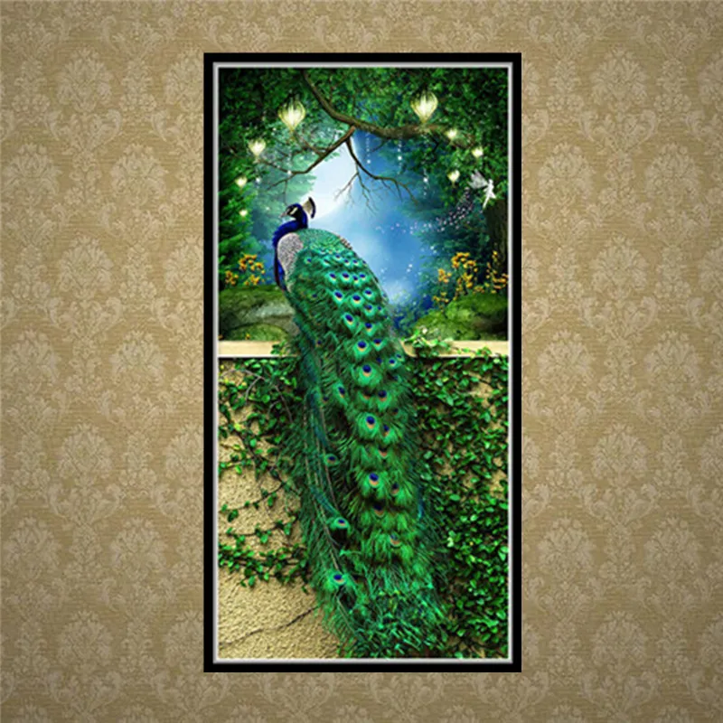 

Diamond Painting / Peacock 5D DIY Diamond Painting Cross Stitch Round Full Shape / Diamond Embroidery Home Decor