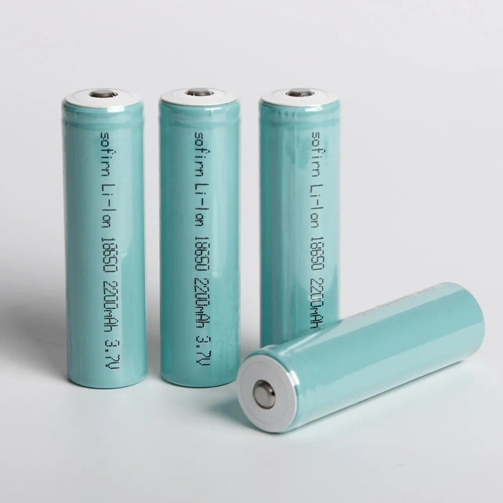 Sofirn 2200MAh 18650 перезаряжаемая батарея предварительно Заряженная 3,7 V литий-ионная незащита 4*18650 батареи с 1 зарядным устройством для SF34