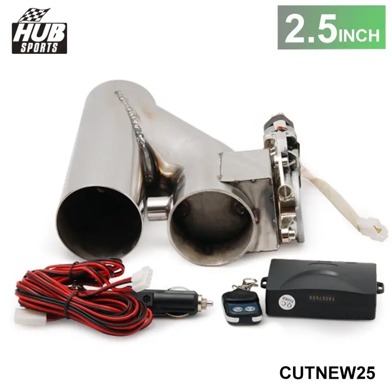 Выхлопная труба 2 5 дюйма CATBACK TURBO ELECTRIC E ВЫРЕЗ Y образная с дистанционным