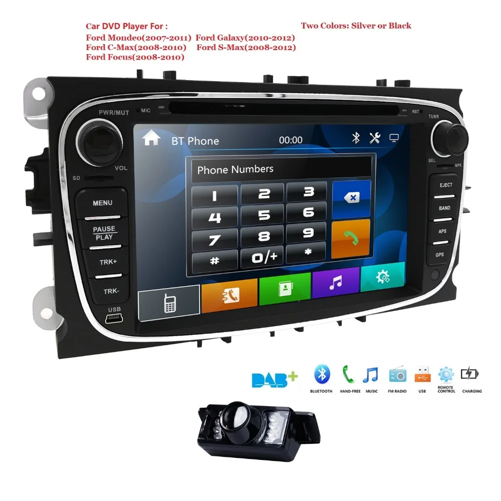 HIZPO автомобильный мультимедийный плеер GPS 2 Din dvd для FORD/Focus/S MAX/Mondeo/C MAX/Galaxy wifi