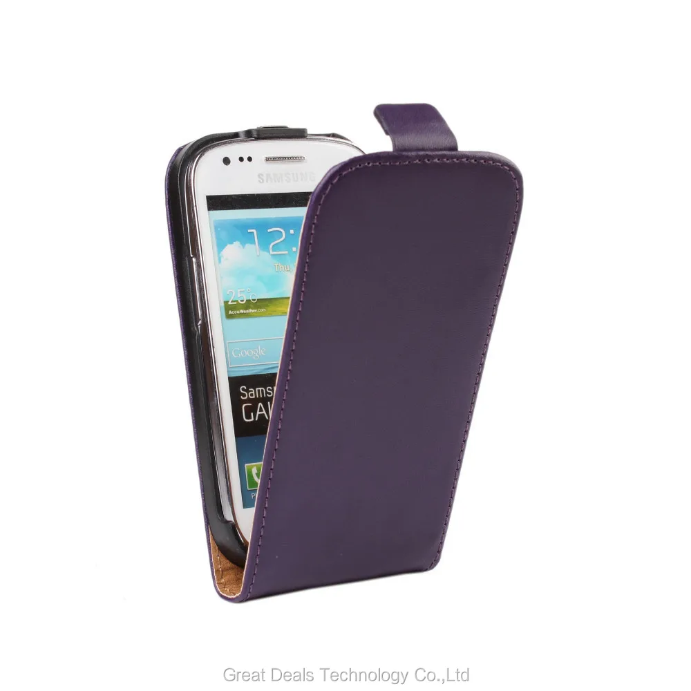 Чехол-книжка из натуральной кожи для samsung Galaxy S3 Mini i8190+ защита экрана