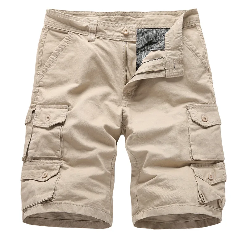 

Mens Army Military Camouflage Cargo Shorts Casual Work Multi-Double pockets Shorts Male Casual Cotton High Quality Shorts