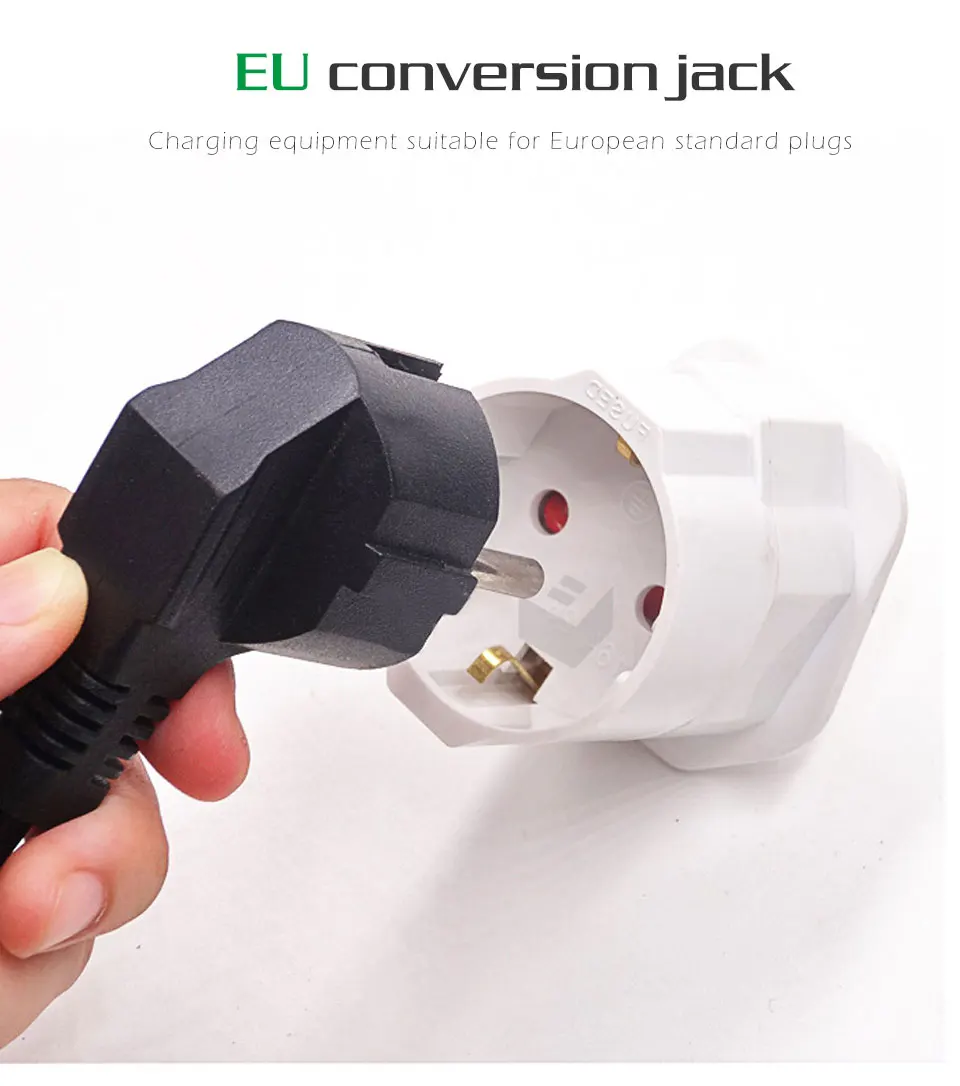 1 PC European 2 Pin to UK 3 Pin Plug Adaptor Euro EU Travel Mains Adapter Converter European Power Adapters For Phone Charging (10)