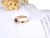 JeeMango de moda 2 anillo de capas blanco anillos de Bodas de cerámica de los romaníes los números de joyería de acero inoxidable joyería de compromiso JR18042 ► Foto 3/4