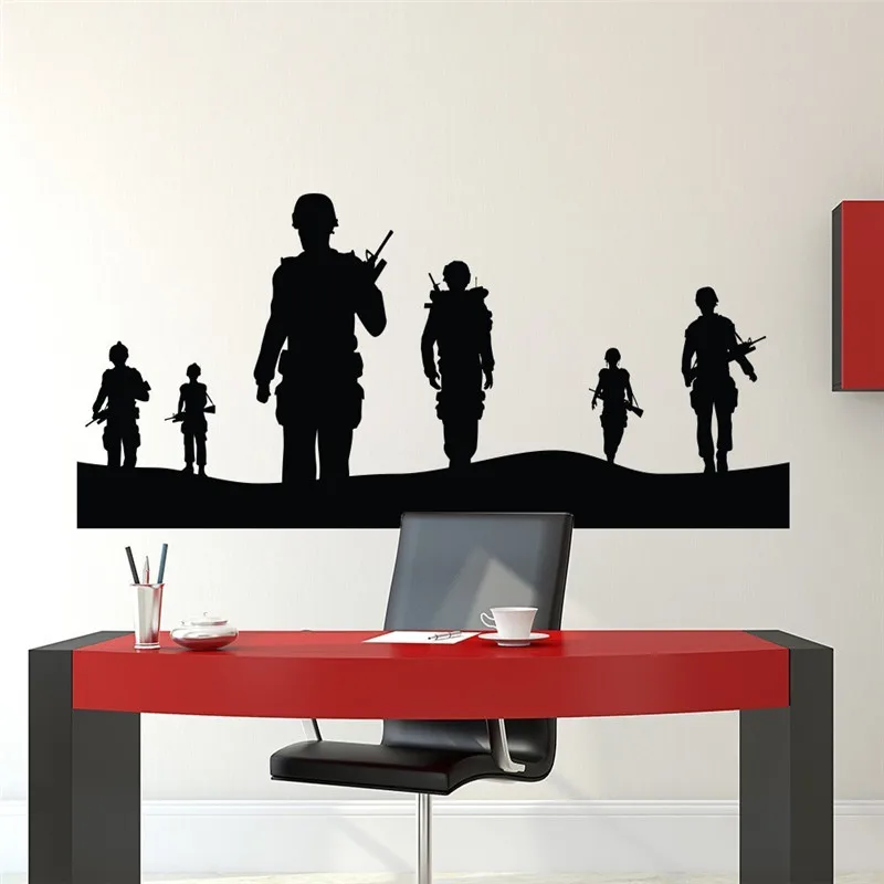 Army Solider Wall Decal Home Decor Vinyl Poster Military Army Men Wall