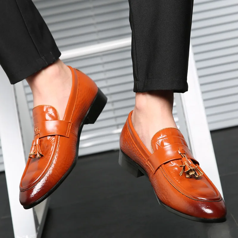 Мужские модельные туфли; качественные мужские туфли-оксфорды; Брендовые мужские официальные туфли на шнуровке; мужские кожаные свадебные туфли