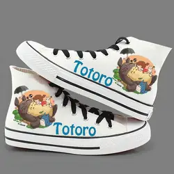 2018 Мой сосед Тоторо обувь для маскарада японского аниме с рисунком Тоторо парусиновые Ботинки женские Объёмный рисунок (3D-принт) обуви 022407