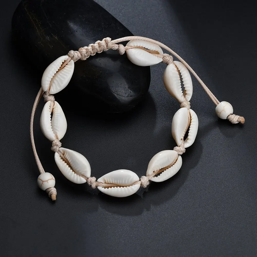 

Terreau Kathy Anklets for Women shell Foot Jewelry Summer Beach Barefoot Bracelet ankle on leg Ankle strap Bohemian Accessories