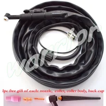 WP-9 TIG фонарь с воздушным охлаждением, 125 ампер, Газовая мощность, 4 м, Сварочная горелка M16* 1,5, M12-2P, кожаный чехол, бесплатные расходные материалы