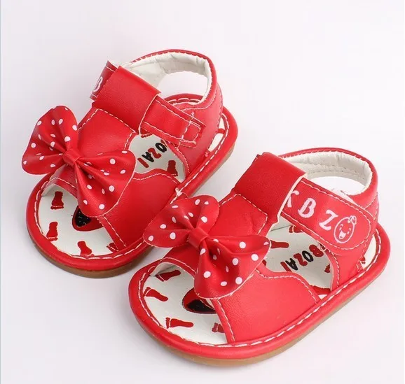 Летняя обувь для маленьких девочек 0-12 месяцев; обувь с бантом для новорожденных; обувь для малышей; детские сандалии для новорожденных; нескользящие сандалии для принцесс