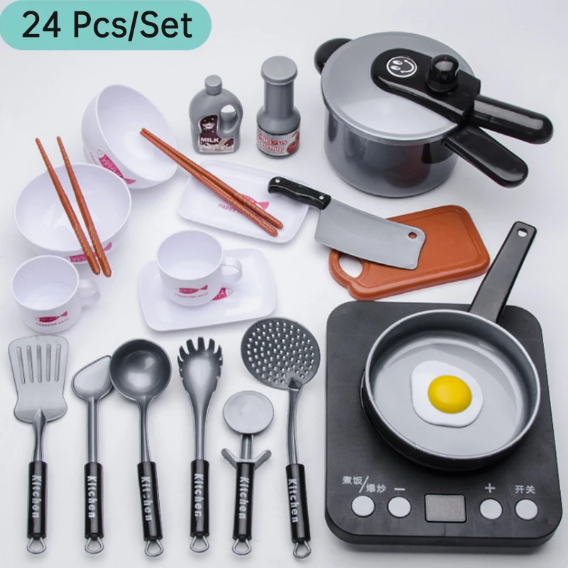 Simulation Microwave Oven Home Appliances Toys Pretend Play Kitchen Set Cooking Play Food Set Toy Developmental Gift Toy D89