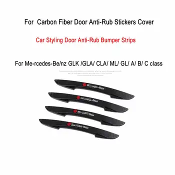 

competive price For Me-rcedes-Be/nz For Carbon Fiber Door Anti-Rub Stickers Cover Car Styling Door Anti-Rub Bumper Strips