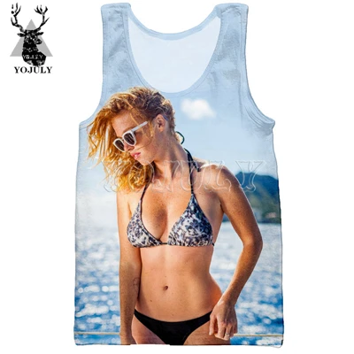 Vest YOJULY Модные майки унисекс с 3d принтом для мужчин и женщин, летние пляжные спортивные майки для фитнеса, Повседневная Уличная одежда, сексуальная красивая Модель жилета VE03 - Цвет: Vest