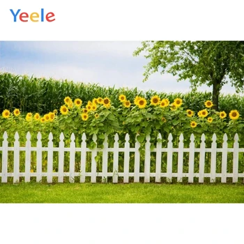 

Yeele Sunflowers Fence Wedding Photocall Photocall Studio Photography Backdrops Photo Backdrop Background For Photo shoots