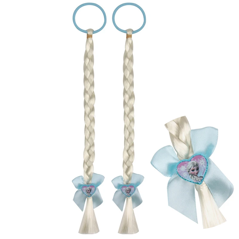 

2PCS Elsa Braid Wigs Birthday Gifts For Girls Kids Cosplay Party Princess Braiding Hair Beauty Fashion Toys