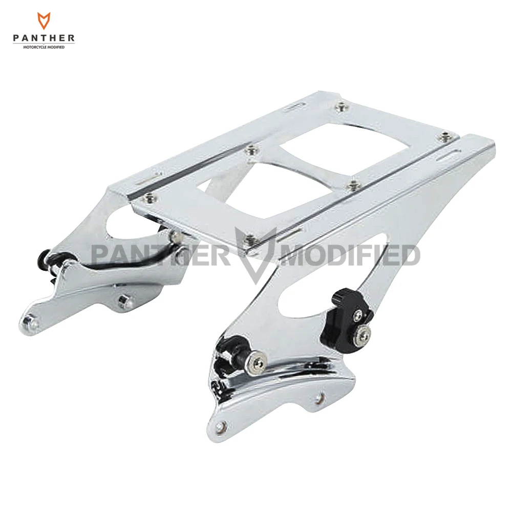

Chrome Motorcycle Luggage Rack + 4 Point Docking Kit Case for Harley Touring FLHR FLHRC FLHT FLHX 2014-up