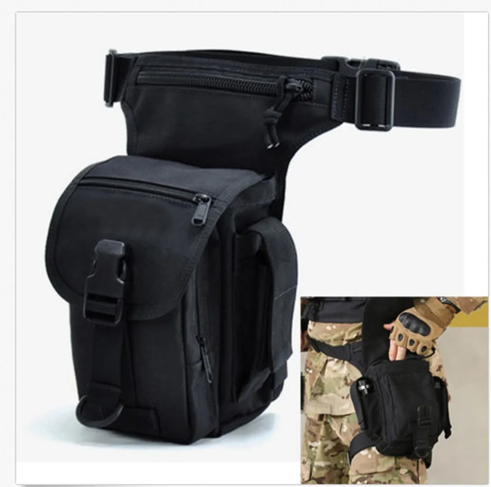 Waterproof Nylon Drop Leg Bag Men Waist Fanny Pack Hip Messenger