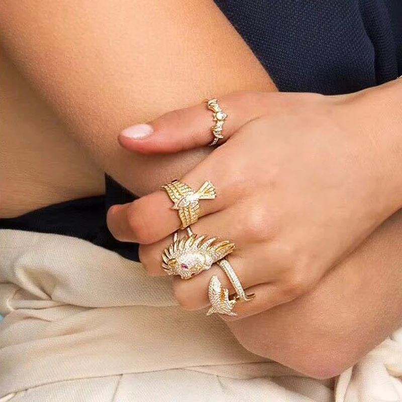 

[MeiBaPJ]Very Beautiful Bat Zircon Ring S925 Sterling Silver Ring Jewelry Fashion Personality Temperament all-match for Women