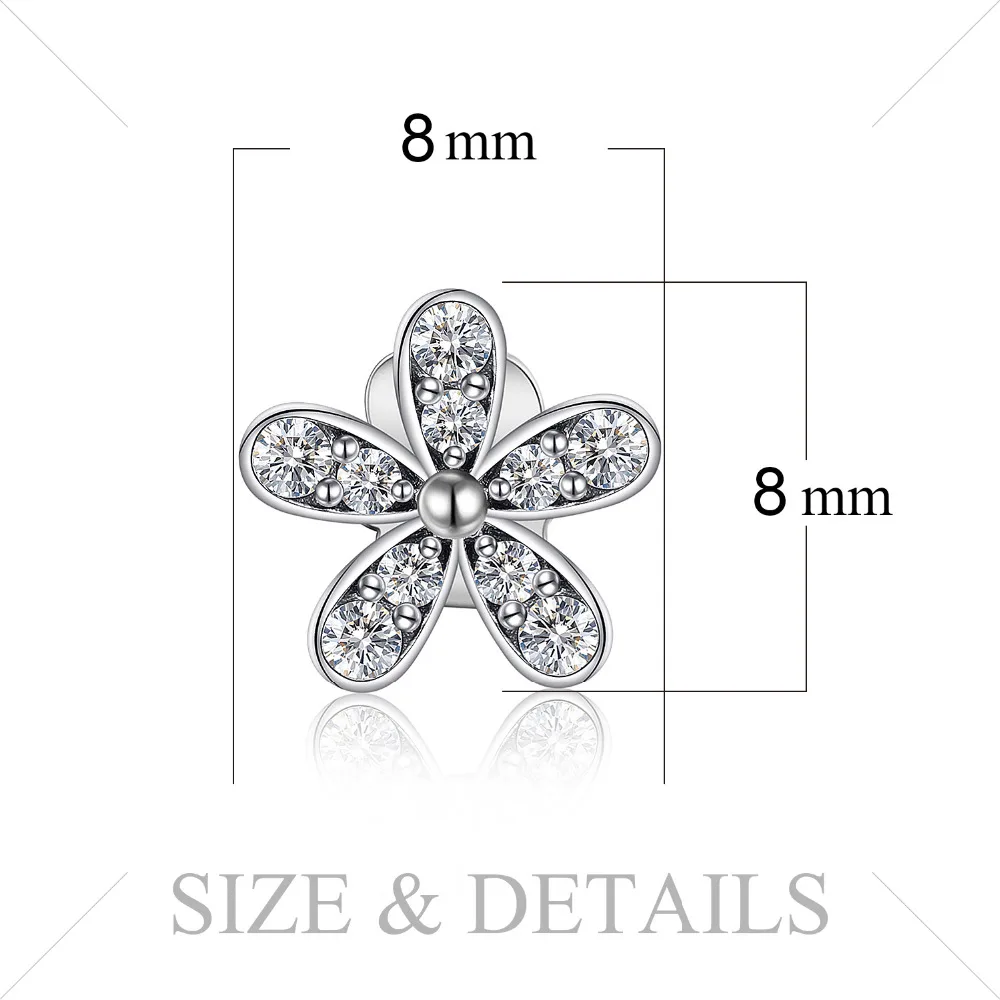 Jewelrypalace 925 пробы серебряные серьги гвоздики фианит уникальный дизайн Модные