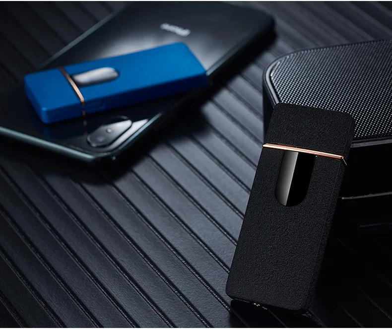 Абсолютно новая сенсорная Индукционная USB электрическая зажигалка для сигарет Двойной Iginite ветрозащитный Табак Encendedor плазменный дым гаджеты