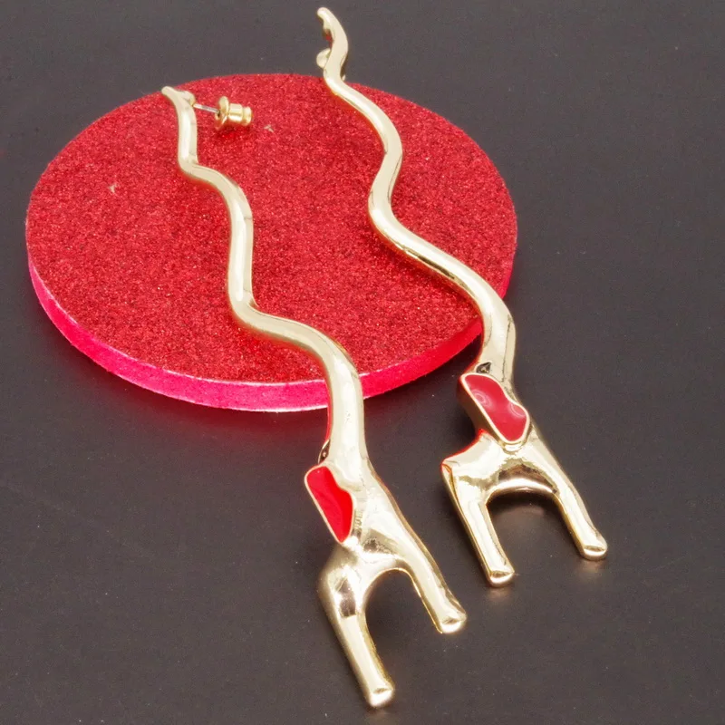 F. J4Z женские серьги гвоздики в виде слона длинные для вечеринки|elephant stud earrings|brand