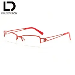 Dolce vision красный Металл полукадра Для женщин очки по рецепту фотохромные линзы оптические астигматизм очки градусов очки Новый