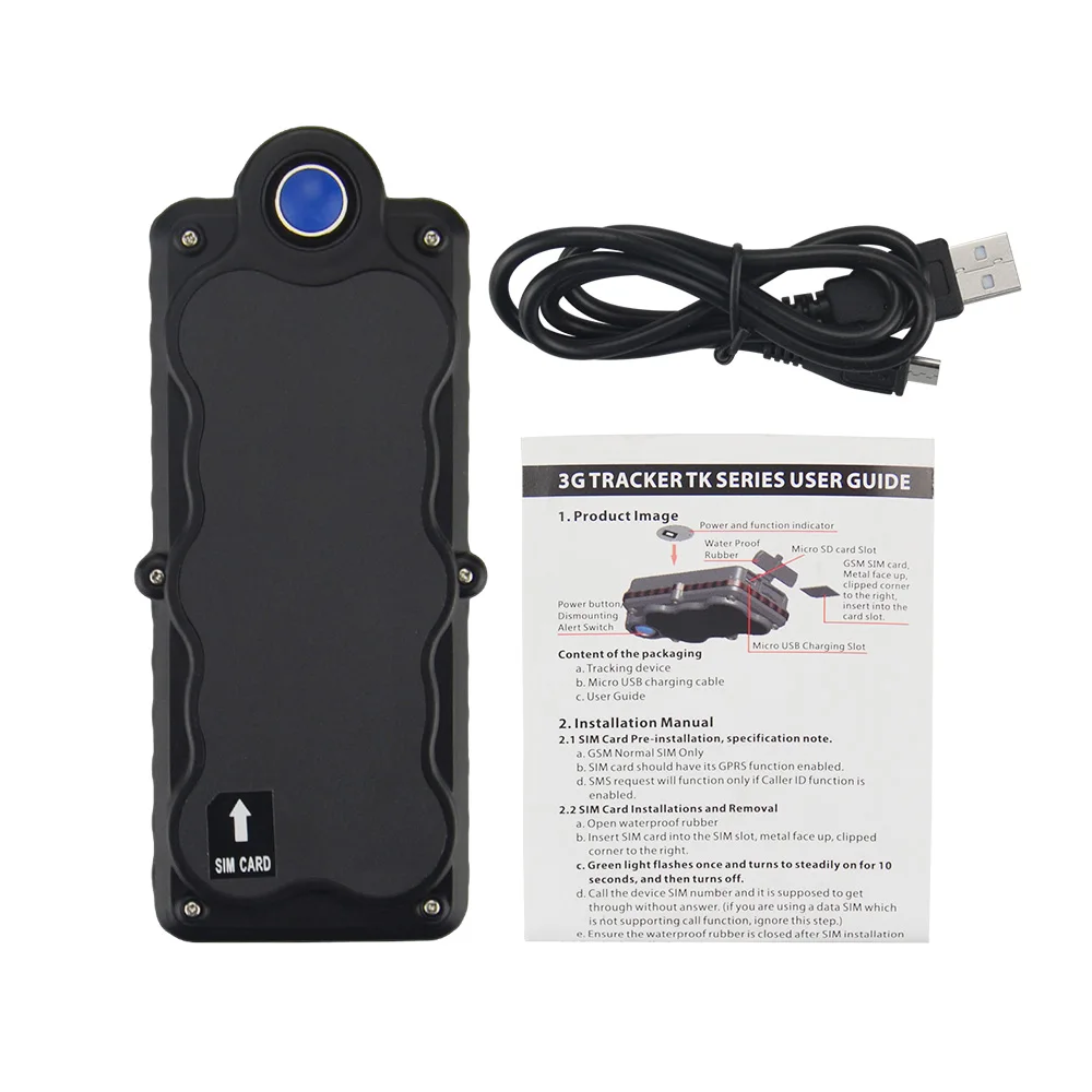 Wi Fi GPS трекер TK20G 3G WCDMA для автомобиля 20000mAh батарея Drop alert SOS встроенный слот карты