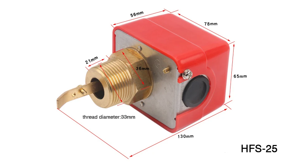 HFS-25 " AC220 3A воды/весло датчики потока Мужская резьба потока весло водяной насос переключатель потока HFS-20 3/4" HFS15 1/2"