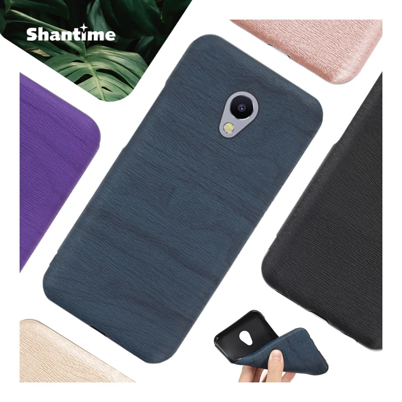 Wood grain PU Leather For Meizu M5S Phone Case M5 Soft Silicone A5 Protective Shell M5C Cover |