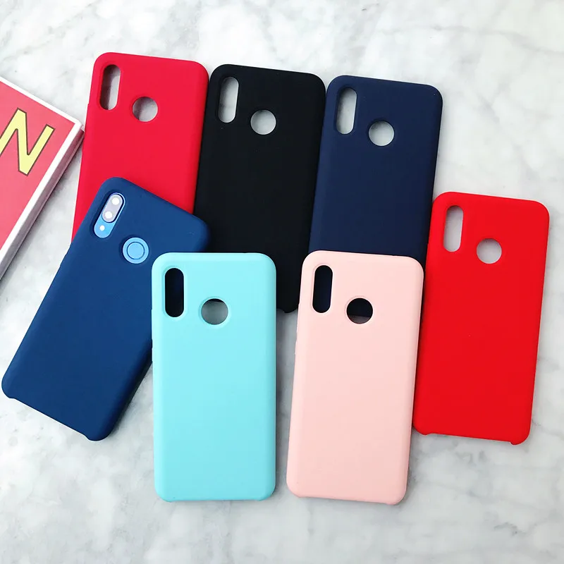 

Simple Style Liquid Silicone Case For Huawei Nova 3 Solid Candy Color Matte Soft Back Cover Silicon Anti knock Case