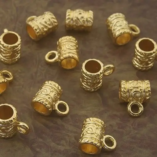 

20pcs golden pattern bail charm findings 8011-G