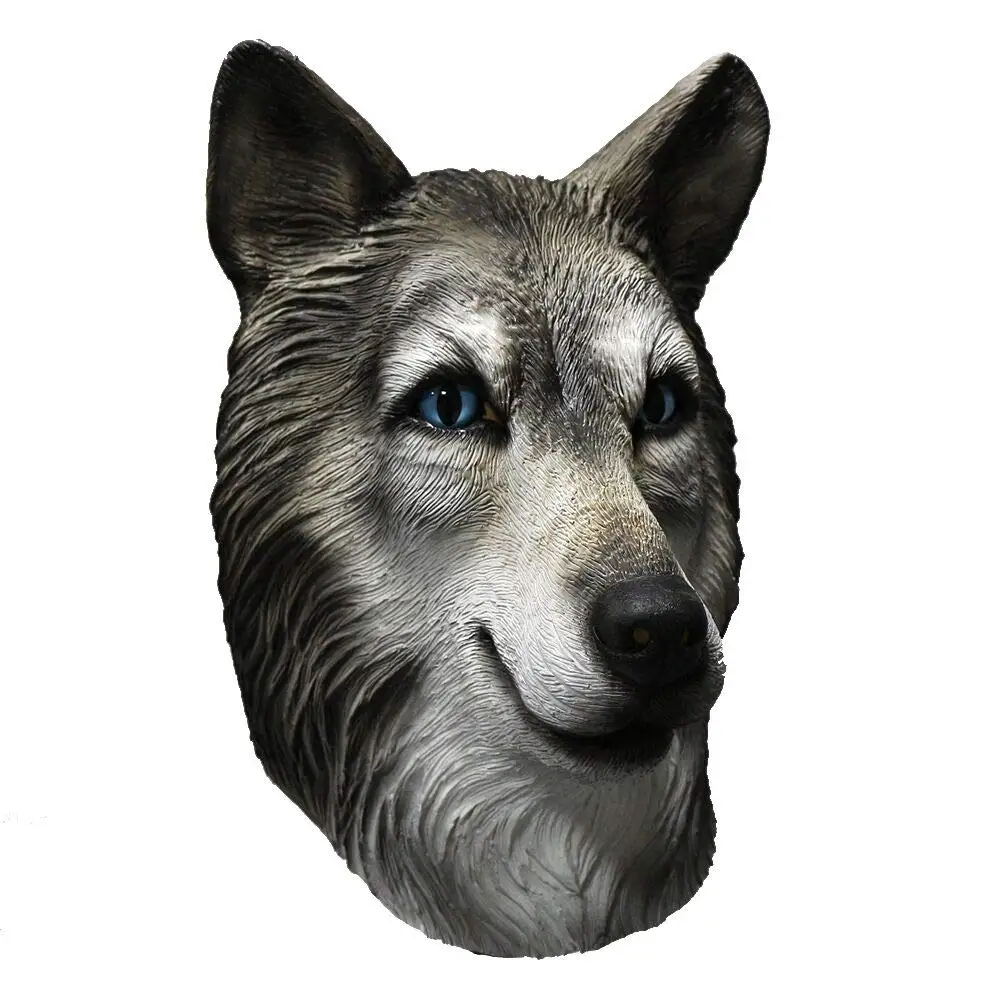 

Animal Latex Full Head Mask Wolf Dog Costumes Props Party Fancy Dress Husky Dog C
