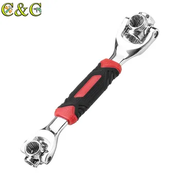 

Tiger Wrench 48 in 1 Tools Socket Works with Spline Bolts Torx 360 Degree 6-Point Universial Furniture Car Repair 25cm only red