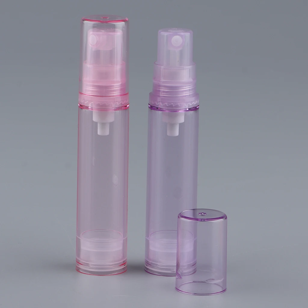 MagiDeal 3Pcs Empty Small Spray Bottle 10ml Airless Pump Bottles Refillable Cosmetic Containers for Travel Essential Oil Perfume