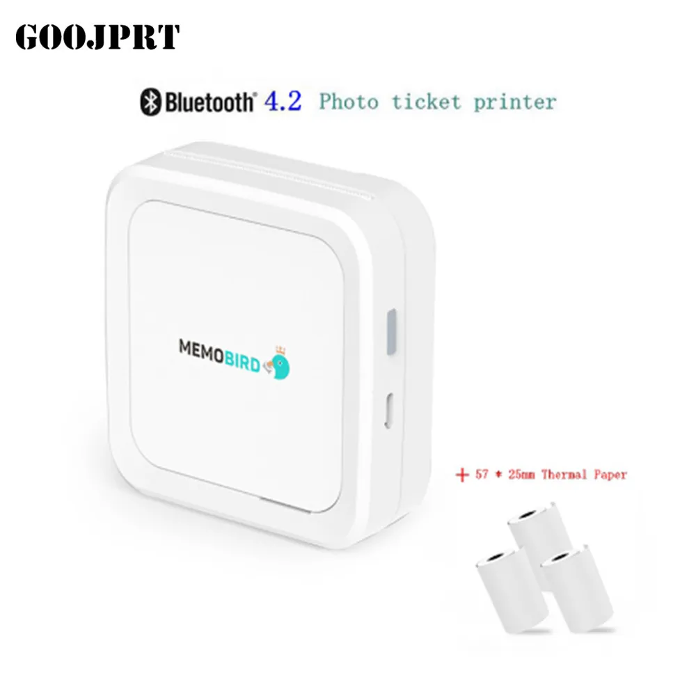 

New Overseas English Version MEMOBIRD GT1 Bluetooth 4.2 Portable Printer Phone Photo printer Pocket Mini Sticker Thermal printer