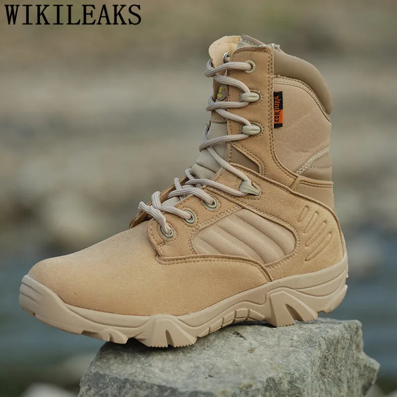 High Quality Military Boots Man Genuine Leather Desert Boots Men Shoe