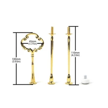 Серебряный Золотой в форме металлического цветка подставка для тортов и фитингов