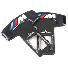 2pcs/lot Car-Styling M Black Car Safety Seat Belt Buckle Clip For BMW M Tech M Sport M3 M5 X1 X3 E46 E39 E60 F30 E90 F10 F30 E36