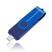 Флеш-накопитель 128 ГБ, карта памяти 64 ГБ, 8 ГБ, 4 Гб, металлическая OTG Флешка 16 ГБ, металлическая Usb флешка 32 ГБ, двойное приложение, бесплатный логотип на заказ